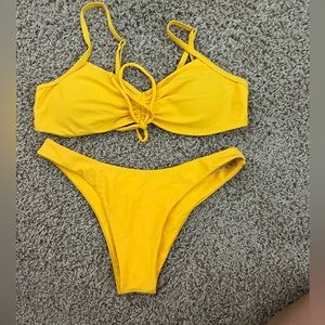 yellow swimsuit!
